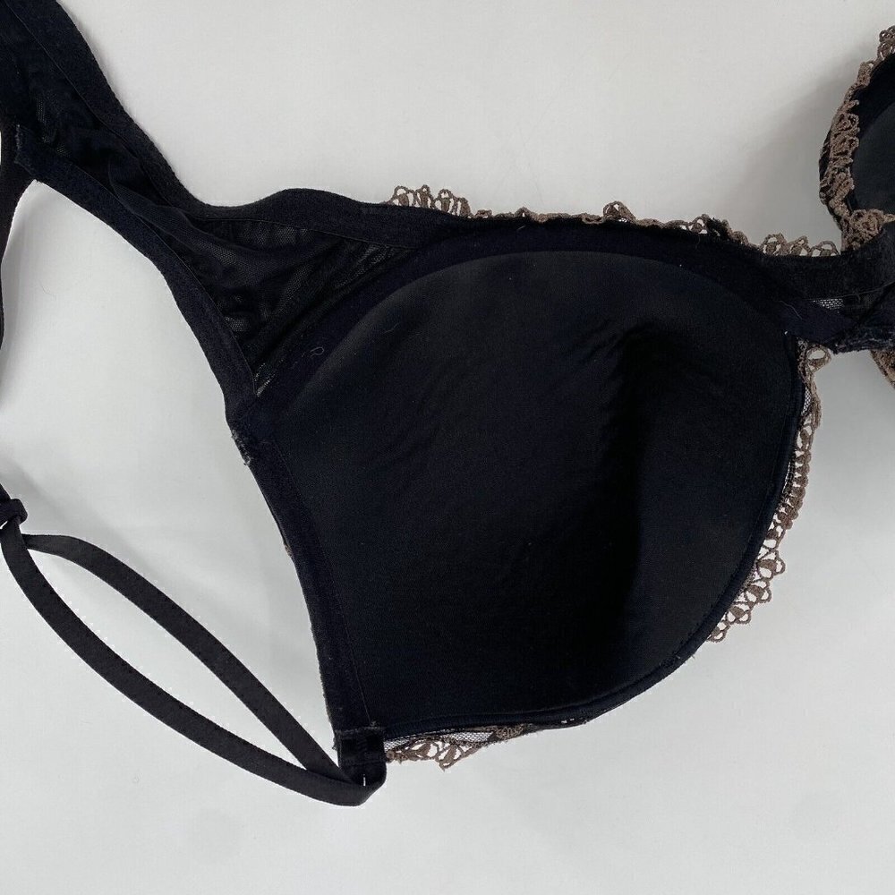 Ambrielle Women Bra 36DD Black Extreme Push Up Lace Underwire Adjustable Straps - Picture 6 of 6